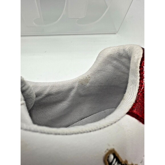 GBG Los Angeles White Sneakers 6.5 Paris Patch Red Heel - Picture 9 of 12